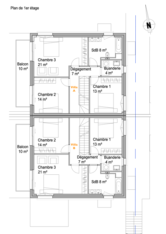RESERVE, Villa avec 700 m2 de terrain, jumelée de 1.5 pièces. (lotB) 9
