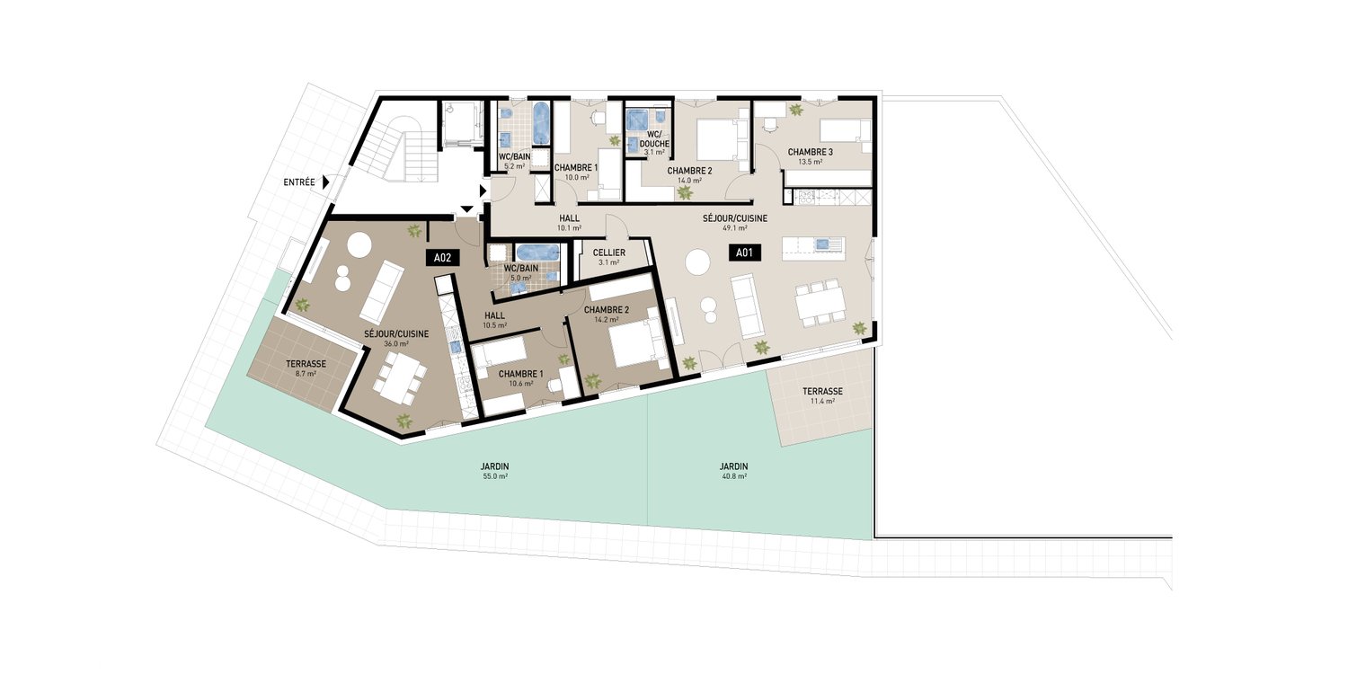 Immobilie in Attalens - Magnifique appartement de 4,5 pièces avec balcon à Attalens (A11) - Bild 6