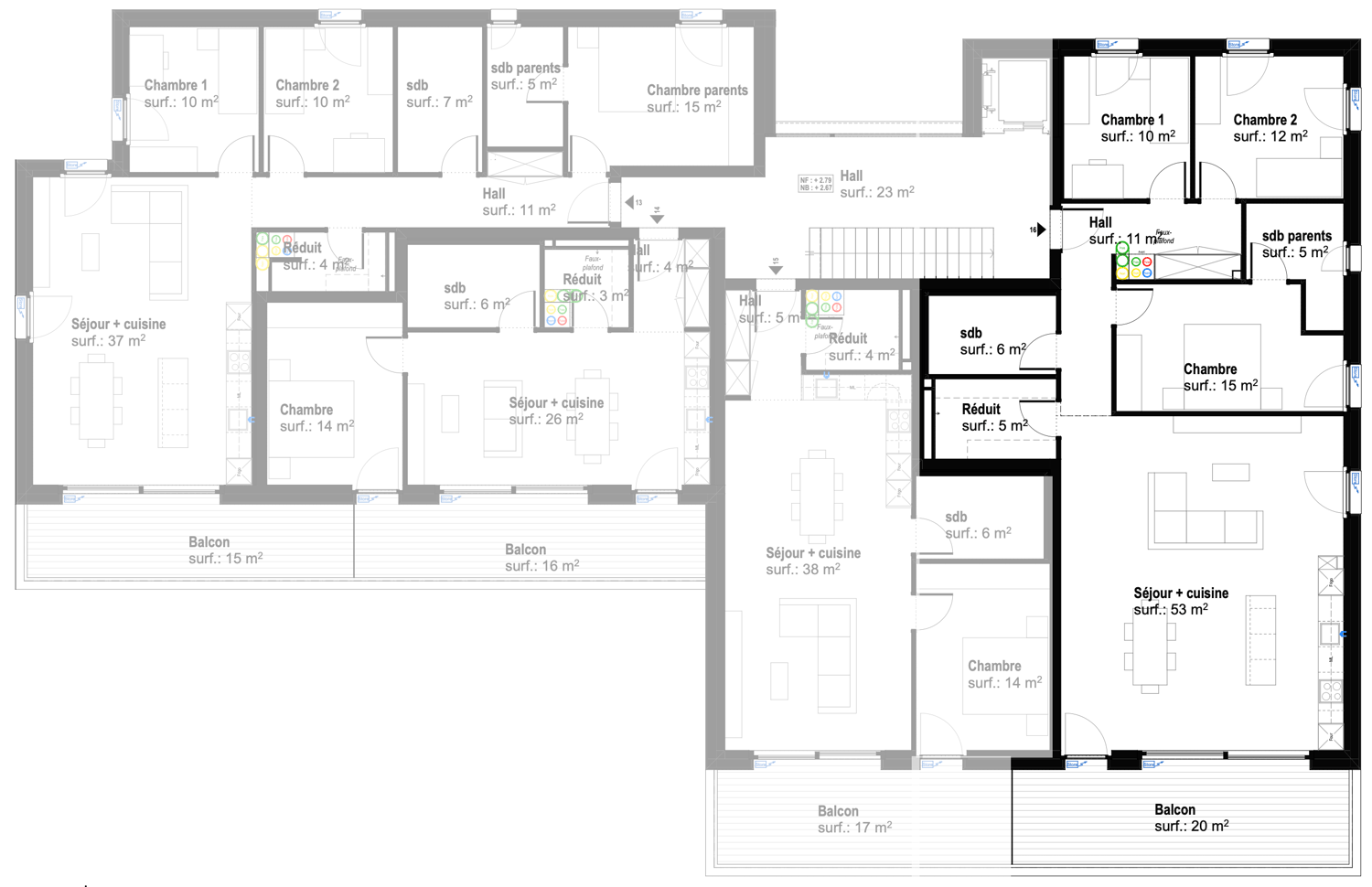 Immobilie in Remaufens - Attique, Appartement de 4.5 piÃ¨ces avec deux places inclus â€“ Lot 16 - Bild 4