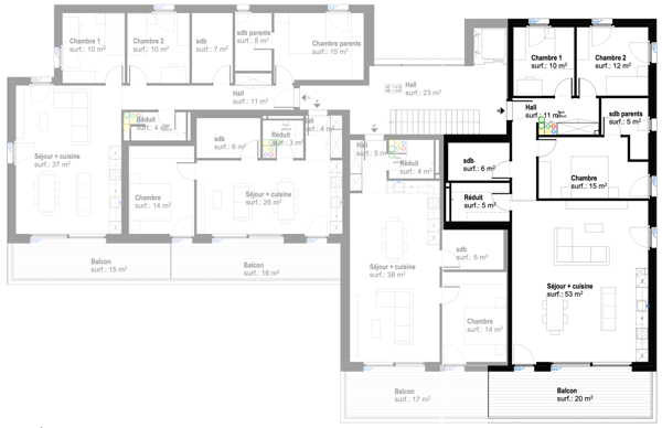 Attique, Appartement de 4.5 pièces avec deux places inclus – Lot 16 6
