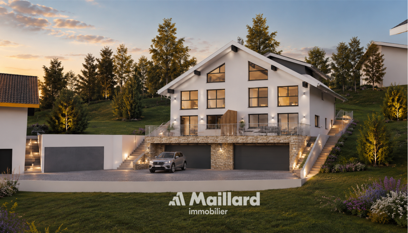 Villa contemporaine avec vue dégagée au coeur de Le Vaud