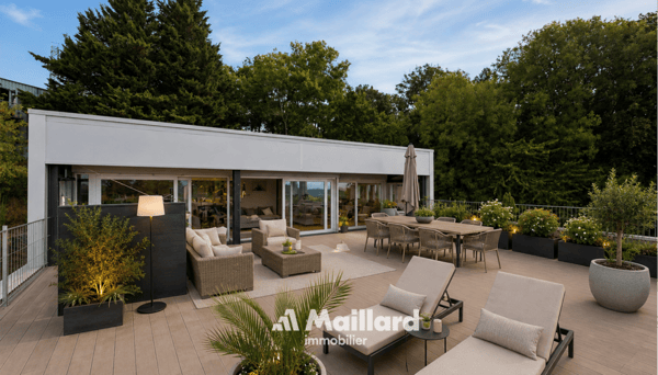 Superbe attique contemporain doté d'une terrasse privative de plus de 100 m² 2