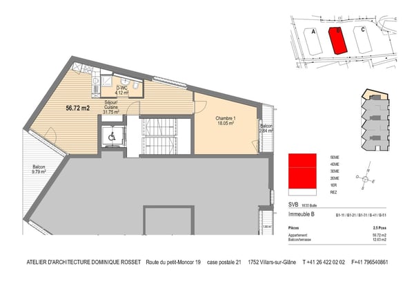 Lumineux 3.5 pièce de 35 m2 5