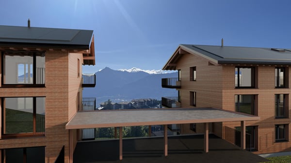 Balcon du Ciel à Nax - Résidences principales du studio au 4 pièces, actuellement sous charpente, avec fin des travaux prévue pour l'hiver 2026/2027 2