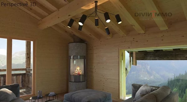 Chalet de standing de 5.5 pièces sur plan, vue panoramique. 2