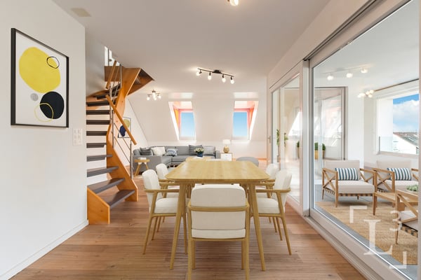Duplex en attique avec grand balcon et vue lac 5