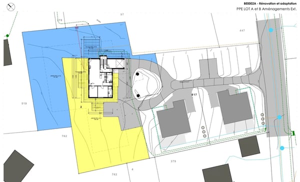 Splendid 1.5 room apartment on the ground floor of an architect-designed villa with private garden (robot lawnmower, automatic watering) LEB train station on site. 4