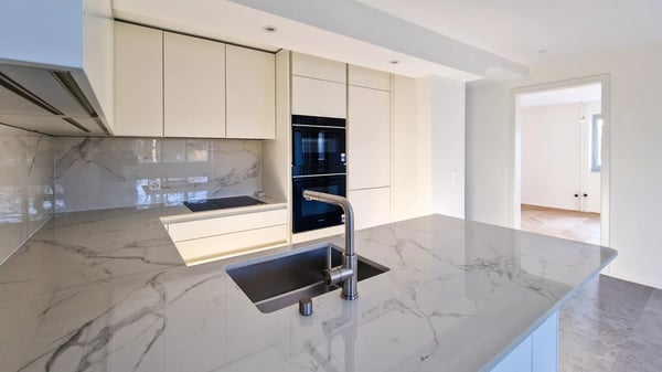 Splendid 1.5 room apartment on the ground floor of an architect-designed villa with private garden (robot lawnmower, automatic watering) LEB train station on site. 8