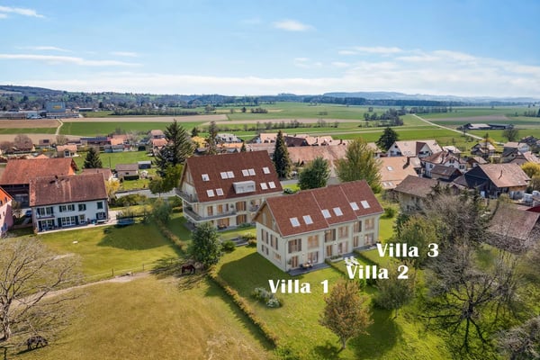 Sale on plans in Rueyres : Villas 1.5 pcs of 180 m2 hab. with nice view on the valley, 1 km from Leb de Bercher train station 2