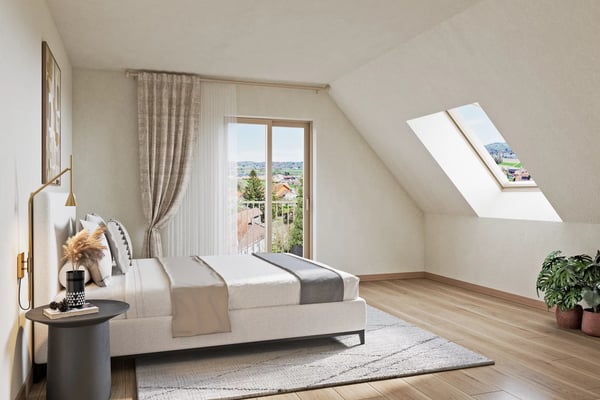 Sale on plans in Rueyres : Villas 1.5 pcs of 180 m2 hab. with nice view on the valley, 1 km from Leb de Bercher train station 7