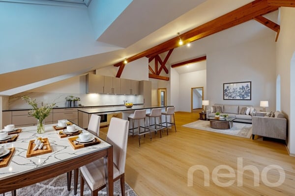 Splendide 1.5p sous les combles orienté sud dans bâtiment historique! 2