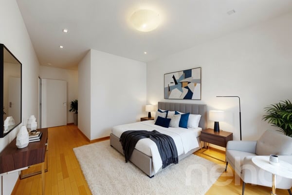 Rez-de-jardin d?exception avec piscine chauffée et vue lac?Alpes 9