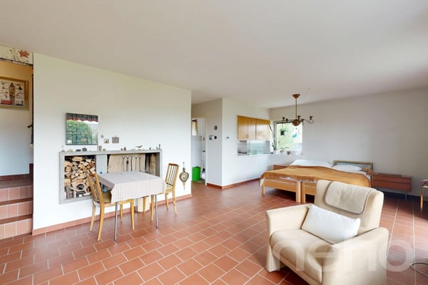 1-Zimmerhaus mit Cheminée und Weitblick in familienfreundlicher Lage 2