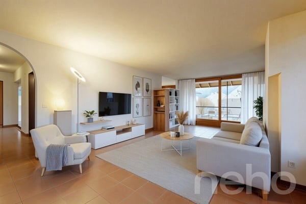 Helle 4.5-Zimmerwohnung mit Cheminée, Balkon, Grünblick. Nähe Thun. 8