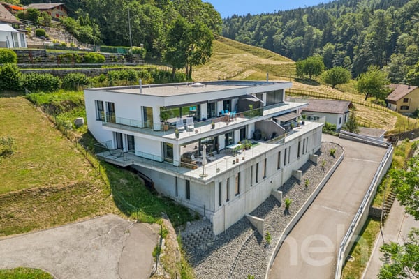Wohnen mit Aussicht - stilvolle Terrassenwohnung in Plasselb 2