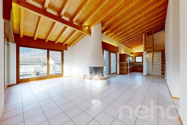Attique 4 pièces au coeur de Conthey - Terrasses généreuses