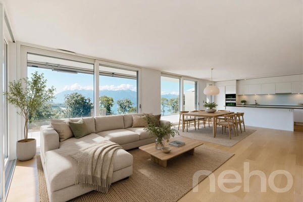 Appartement d'exception avec vue panoramique sur le lac et les Alpes 3
