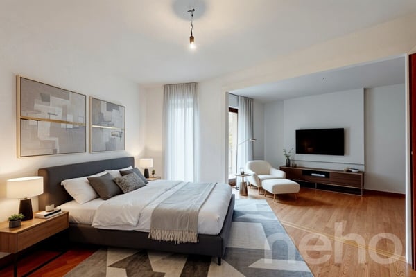 Appartement avec panorama sur le lac et les Alpes, proche du centre 8