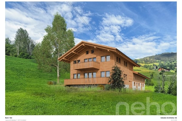 Wohnen unterm Giebel: 3.5-Zimmer, viel Holz und Eigerblick