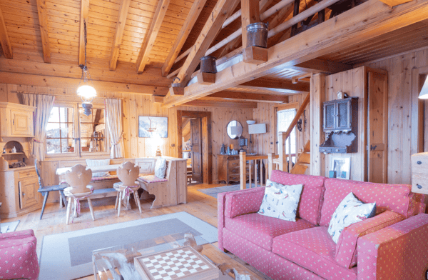 Two chalets with distinctive character, offering epic views over the mountains and valley. 1