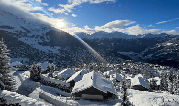 Two chalets with distinctive character, offering epic views over the mountains and valley. 7