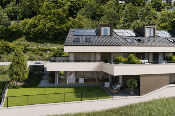 Chardonne - Magnifique villa accolée neuve de 6.5 pces avec une vue imprenable sur le Léman