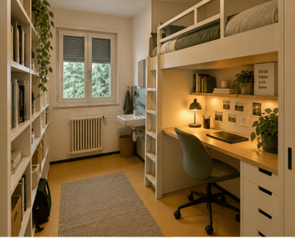 Lausanne quartier sous-gare : chambre individuelle 3