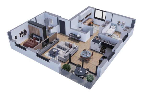 APPARTEMENT DE 4,5 PCES AVEC BALCON LOGGIA - VUE PANORAMIQUE - EN EXCLUSIVITÉ 7