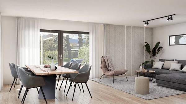 Magnifiques villas de 5.5 pièces avec beau terrain plat et vue dégagée 2