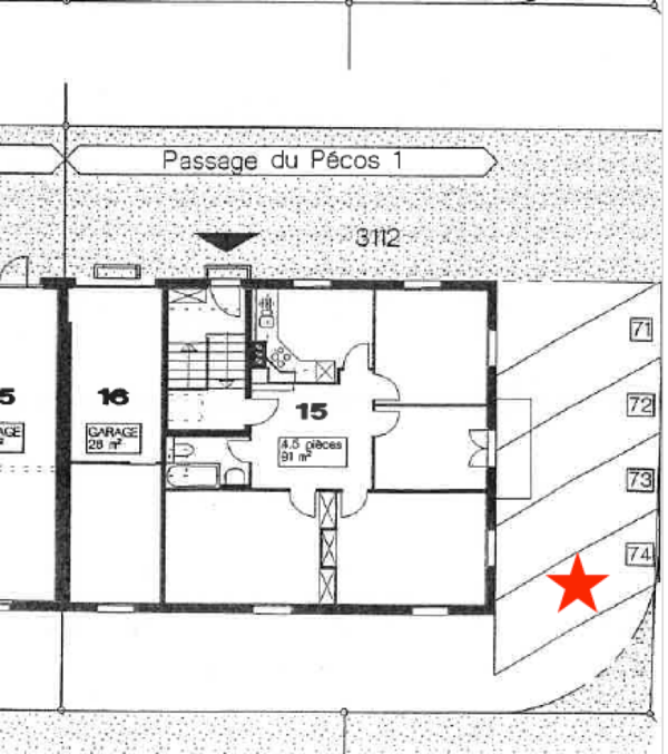 Place de parc extérieure à 5 min. du CHUV - No 74 4