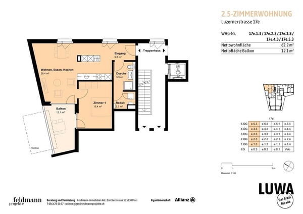 schöne 2.5 Zimmer-Wohnung mit Loggia 9