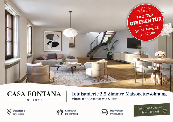 Casa Fontana – Totalsanierte 2.5-Zimmer-Maisonettewohnung in Sursee 1