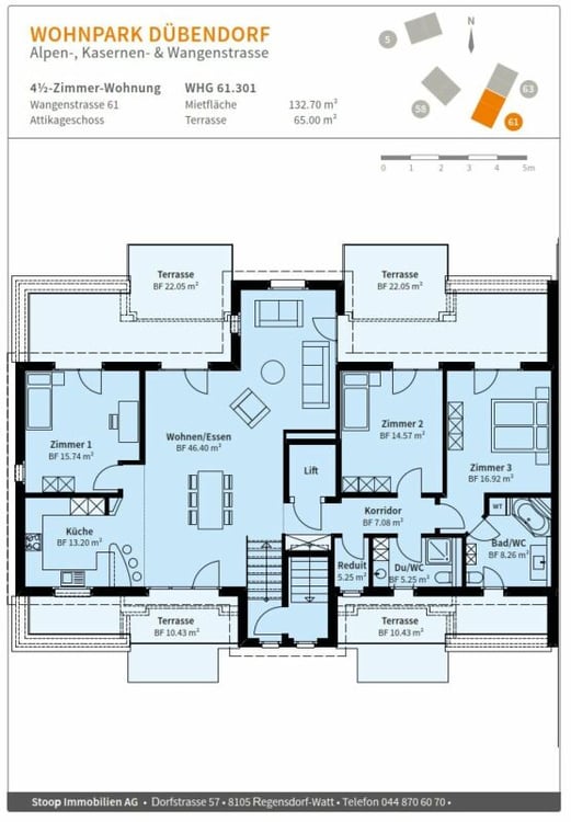 Luxuriöse Attikawohnung mit 1 Terrassen, Cheminée & Weitsicht 10
