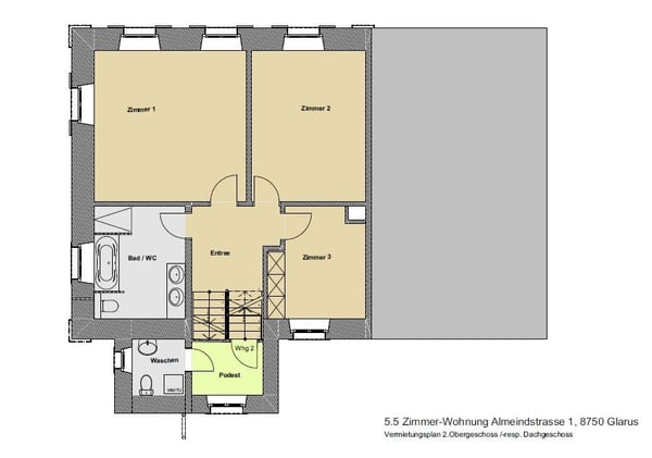 5,5 Zimmer-Attika Wohnung im Zentrum von Glarus mit grosszügiger Terrasse 17