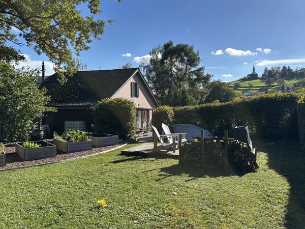 Charmantes 1.5-Zimmer-EFH mit viel Umschwung und Rheinblick 1