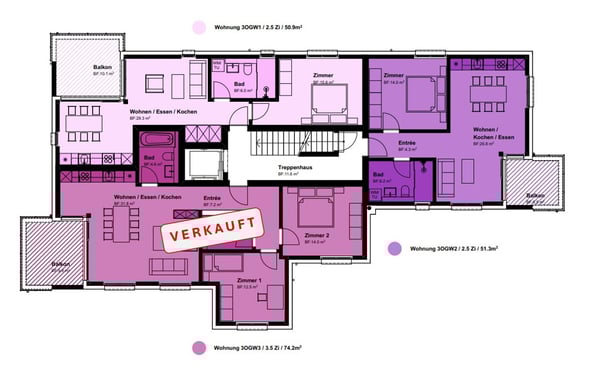 Moderne 1.5-Zimmer-Neubau-Wohnung am Letzigraben 2
