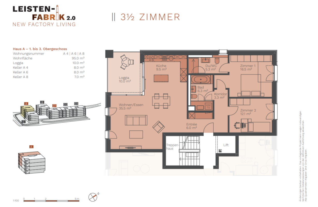 Attraktive und helle 3.5-Zimmerwohnung in Niedergösgen