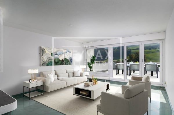 Exklusive 6.5-Zimmer-Terrassen-Wohnung mit herrlicher Aussicht und 5 Garagenplätzen! 6