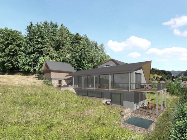 Modernes Einfamilienhaus mit Panoramablick in Uerkheim