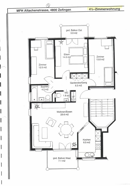 Helle 4.5-Zimmer-Wohnung mit Balkon und schöner Aussicht in Zofingen 28