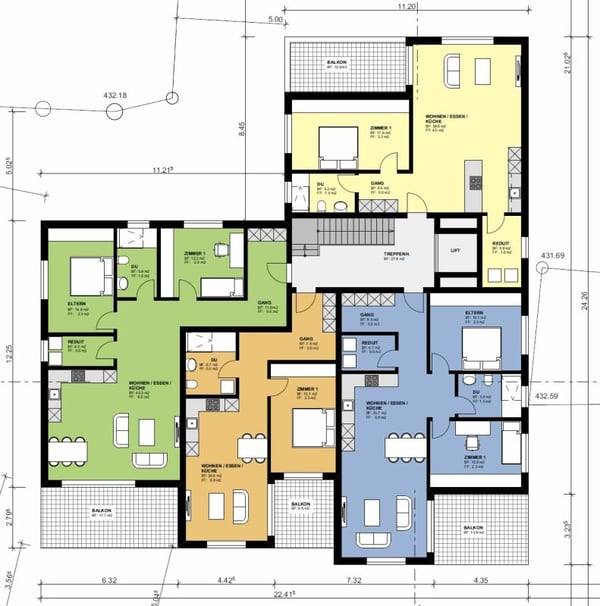 BAUSTART ERFOLGT! 1½-Zimmer-Wohnungen 1.-1.OG 6
