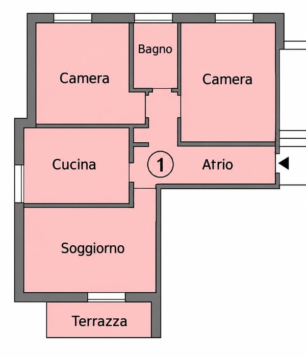 Luminoso appartamento di 2.5 a REDDITO locali nel cuore di Mendrisio 8