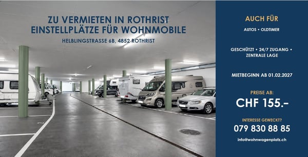 Einstellplätze in Rothrist – sicher, zentral und jederzeit zugänglich