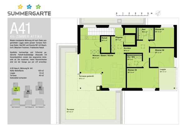 Moderne 1.5-Zimmer-Attika-Wohnung mit grosser Dachterrasse 12