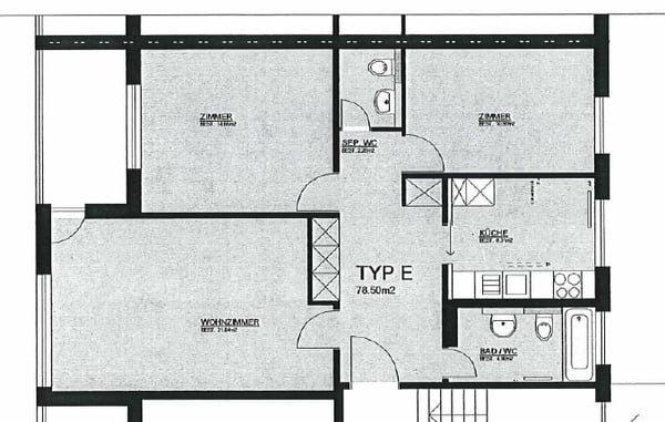 1-Zimmer-Wohnung in Beringen 11
