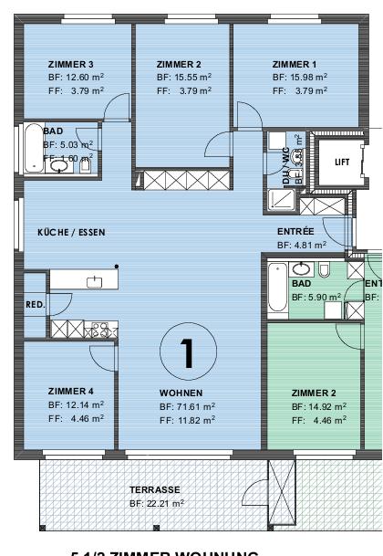 1.5 Zimmerwohnung in Feuerthalen 13