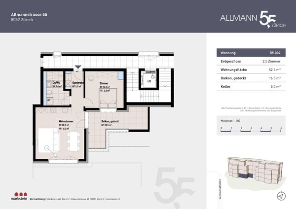 2.5 Zimmerwohnung in Zürich 11