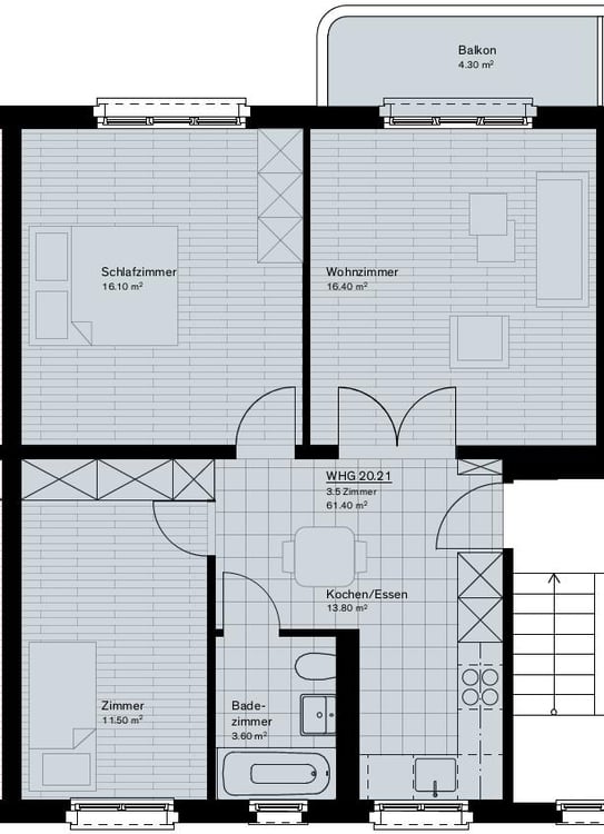 3.5 Zimmerwohnung in Schaffhausen 7