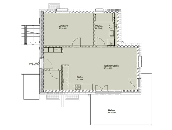 Moderne 2.5-Zimmer-Wohnung mit grossem Balkon in Thayngen! 8