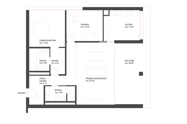ELEGANTE 1.5 LOCALI CON TERRAZZA E VISTA APERTA A LUGANO 10